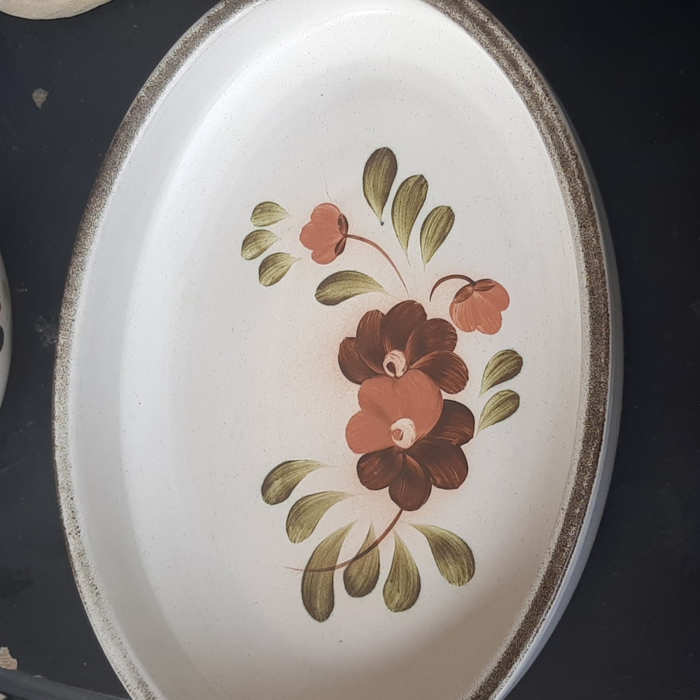 DENBY Serenade stoneware open oval serving bowl